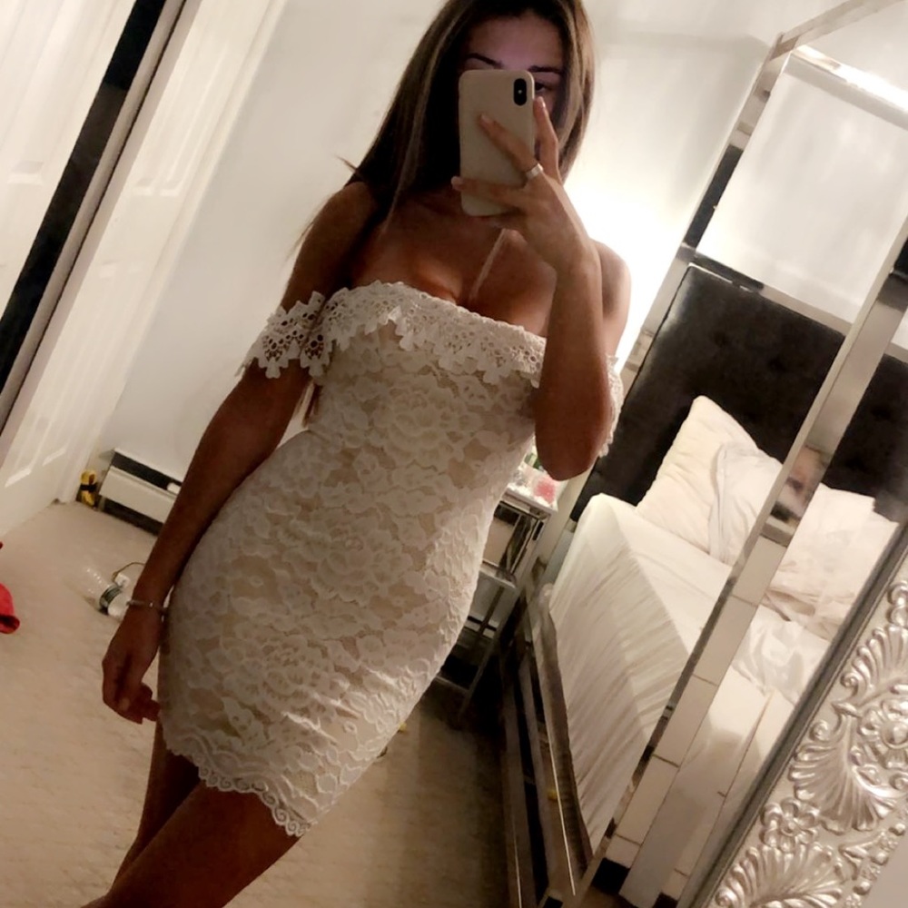 White lace dress